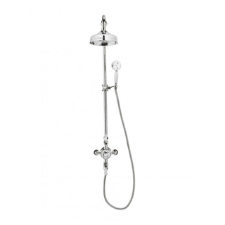 Crosswater Belgravia regendouche met glijstang en handdouche en 30cm hoofddouche chroom