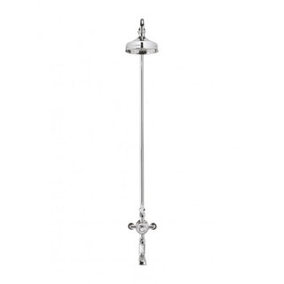 Crosswater Belgravia showerpipe thermostatische met 20cm regendouche met baduitloop chroom