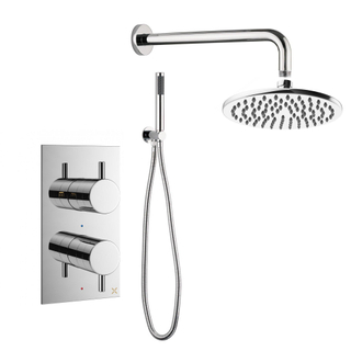 Crosswater MPRO inbouwdoucheset met 20cm regendouche wandmontage handdoucheset chroom