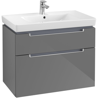 Villeroy & boch Subway 2.0 wastafelonderkast 78.7x59x44.9cm Glossy grey