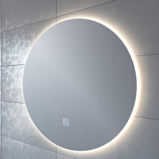 Adema Circle badkamerspiegel rond diameter 80cm met indirecte LED verlichting met spiegelverwarming en touch schakelaar TWEEDEKANS