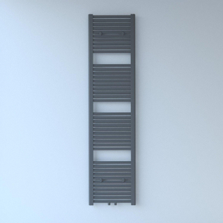 Rosani Exclusive line 2.0 radiator 40x180cm 696watt recht middenaansluiting structuur grijs metallic