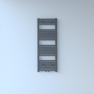 Rosani Exclusive line 2.0 radiator 40x120cm 438watt recht middenaansluiting structuur grijs metallic