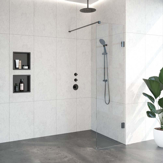 Saniclass Create Complete Profielloze Inloopdouche 60 Gunmetal geborsteld