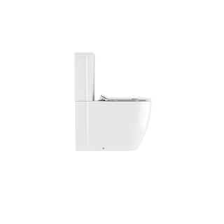 Crosswater KAI X Compact duobloktoilet met afvoerbocht 37x62x39.5cm inclusief reservoir en toiletzitting keramiek wit