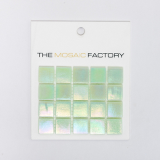 SAMPLE The Mosaic Factory Amsterdam mozaïektegel 2x2x0.4cm voor wand en vloer voor binnen en buiten vierkant Glas Licht Groen