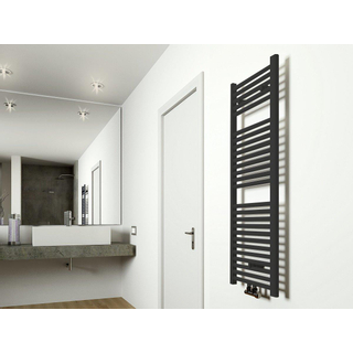 Wiesbaden Elara sierradiator mat-zwart 118.5x45cm midden/onder aansluiting