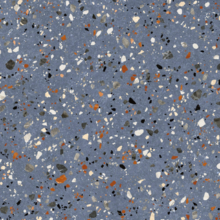 Prissmacer Cerámica Gobi wand- en vloertegel - 60x60cm - 10mm - Vierkant - gerectificeerd - Terrazzo - Blauw mat