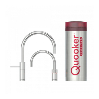 Quooker NL Nordic round kokendwaterkraan opbouw uittrekbare met Pro3 reservoir Chroom