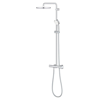 GROHE Tempesta Cosmopolitan Regendoucheset opbouw - hoofddouche 25cm - handdouche rond - thermostatisch - chroom