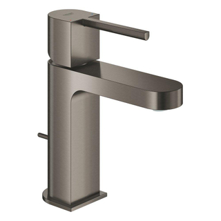 GROHE Plus waterbesparende wastafelkraan s-size met waste brushed hard graphite