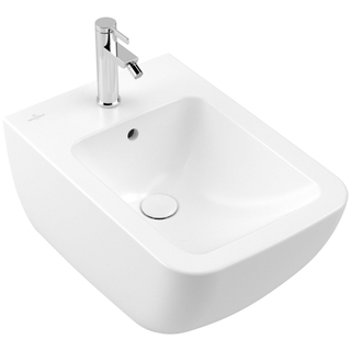 Villeroy & Boch Venticello wandbidet 1 kraangat 37.5x56cm met overloop ceramic+ stone white