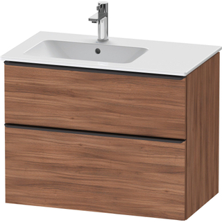 Duravit D-Neo wastafelonderkast 81x62.5x46.2cm 1 lade Noten Mat