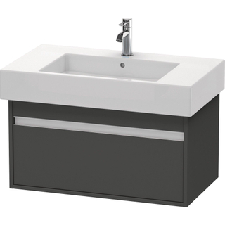 Duravit Ketho Wastafelonderkast 80x45.5x41cm 1 lade Standaard greep met softclose spaanplaat Grafiet Mat