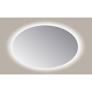 Sanicare Q-mirrors spiegel 120x80x3.5cm met verlichting Led warm white Ovaal inclusief sensor glas