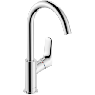 Hansgrohe Logiss wastafelkraan 210 met hoge 120° draaibare uitloop chroom