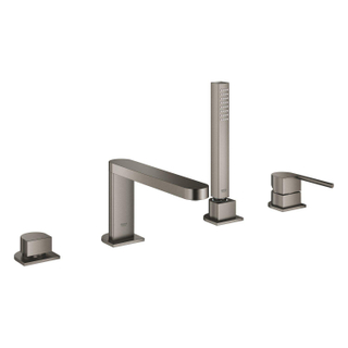 GROHE Plus afbouwdeel 4-gats badrandcombinatie m. omstel incl. baduitloop, handdouche en doucheslang 200cm brushed hard graphite