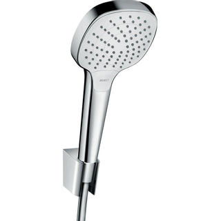 Hansgrohe Croma Select E PorterS badset met Croma Select E Vario handdouche met wandhouder met Isiflex`B doucheslang 125cm wit/chroom