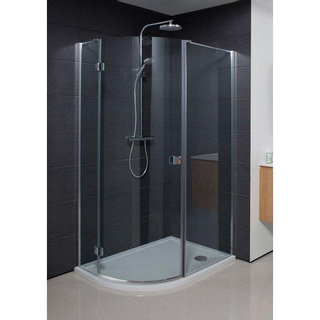 Crosswater Design New douchecabine kwartrond 120x80x195cm 1 draaideur zilver profiel helder glas