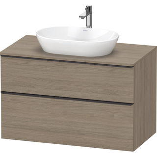 Duravit D-Neo wastafelonderkast 100x66.4x55cm 2 lades Eiken (terra) Mat