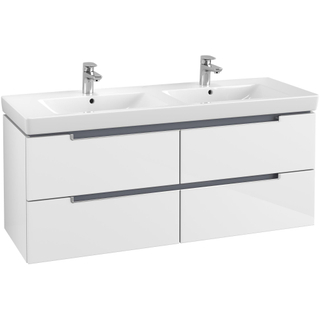 Villeroy & boch Subway 2.0 wastafelonderkast 128.7x52x4.49cm Wit glans