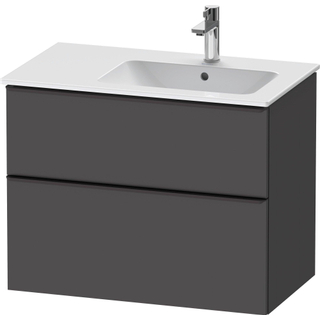 Duravit D-Neo wastafelonderkast 81x62.5x46.2cm 2 lades Grafiet Mat