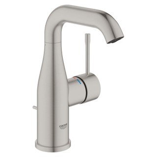 GROHE Essence Wastafelkraan Opbouw - uitloop 11.4cm - M-size - hoge draaibare uitloop - waste - supersteel