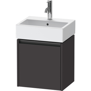 Duravit Ketho 2 wastafelonderbouwkast met 1 deur 43.4x33.8x44cm links, met greep antraciet grafiet supermat