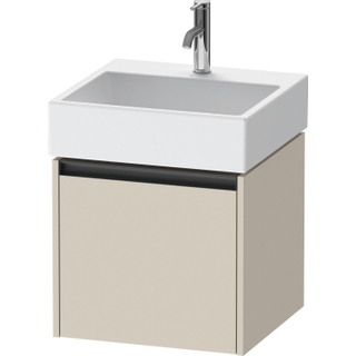 Duravit Ketho 2 wastafelonderbouwkast met 1 lade 48.4x46x44cm met greep antraciet taupe supermat