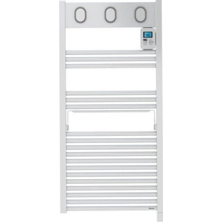 SAUTER Marapi elektrische radiator 50x108cm met handdoekdroger 500watt Verticaal staal Wit