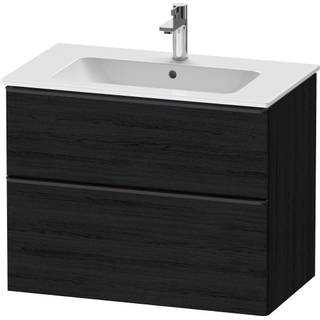 Duravit D-Neo wastafelonderkast 81x62.5x46.2cm 1 lade Eiken (zwart) Mat