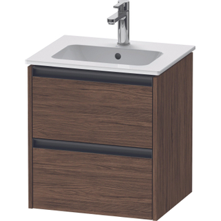 Duravit Ketho.2 wastafelonderkast 51x42x54.9cm geschikt voor 1 waskom Spaanplaat Noten (donker) Mat