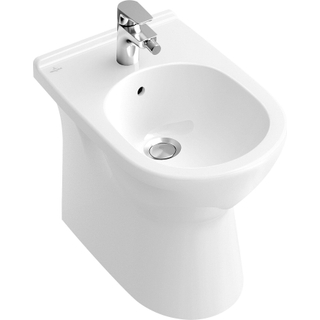 Villeroy en Boch O.novo staand bidet met overloop 1 kraangat wit