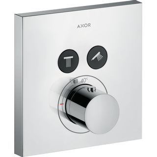 AXOR Showerselect square afdekset thermostaat met stopkraan voor 2 functies chroom