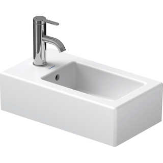 Duravit Vero fontein 25x45cm met kraangat en overloop met wondergliss wit