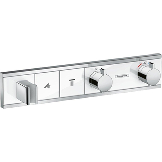 Hansgrohe RainSelect afbouwdeel voor inbouw douchekraan thermostatisch voor 2 functies met handdouchehouder 45.6x90cm wit/chroom