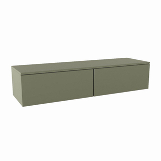 MONDIAZ ALAN MODULE Wastafelonderkast - 140x45x30cm - 2 lades - push to open - MDF - Army mat