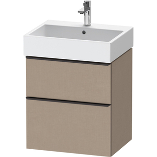 Duravit D-Neo wastafelonderkast 58.4x62.5x44.2cm 2 lades Linnen Mat