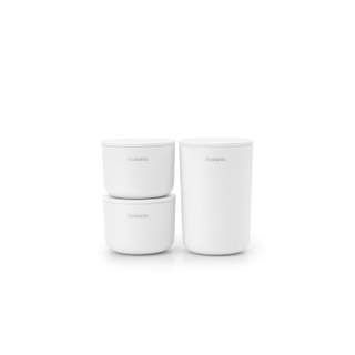 Brabantia ReNew Opbergpotjes Set Van 3 White Wit