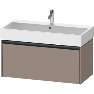 Duravit Ketho 2 wastafelonderbouwkast met 1 lade 98.4x46x44cm met greep antraciet basalt mat