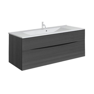 Crosswater Glide II Wastafelonderkast - 100x50x45cm - 2 lades - greeploos - steelwood