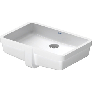 Duravit Vero onderbouwwastafel voor houten console 48.5x31.5cm met overloop en wondergliss wit