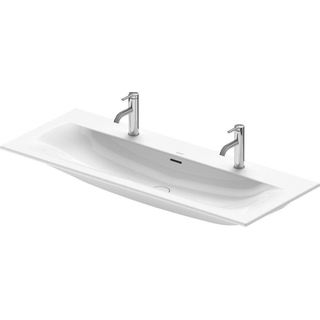 Duravit Viu meubelwastafel 2 kraangaten met overloop 123x49cm wit