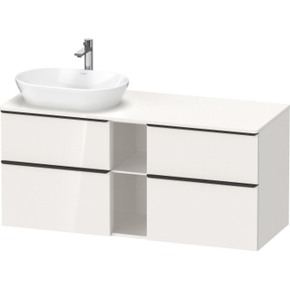 Duravit D-Neo wastafelonderkast 140x66.4x55cm 4 lades wit Hoogglans