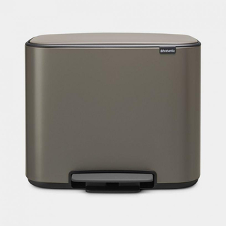 Brabantia Bo Pedaalemmer 11 + 23 liter Platinum