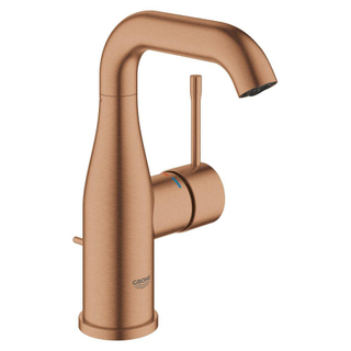 GROHE Essence New Wastafelkraan Opbouw - uitloop 11.4cm - M-size - hoge draaibare uitloop - waste - EcoJoy - brushed warm sunset