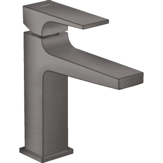 Hansgrohe Metropol wastafelkraan 110 met push open waste met voorsprong vaste uitloop 13.5cm brushed black chroom