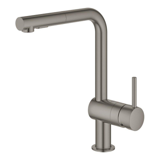 GROHE Minta Keukenkraan - hoog - uittrekbare l uitloop - 2 straalsoorten - hard graphite geborsteld