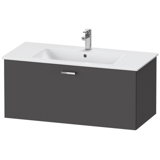 Duravit XBase Wastafelonderkast 100x47.5x44cm 1 lade Standaard greep met softclose spaanplaat Grafiet Mat