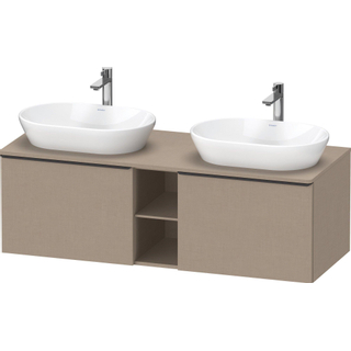 Duravit D-Neo wastafelonderkast 140x45.9x55cm 2 lades Linnen Mat